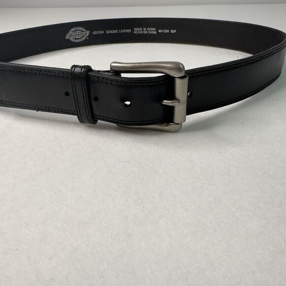 Dickies Black Leather Work Belt - Men's Size 40/100 - Picture 1 of 4